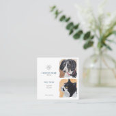 Business Card with painting of pets Contactkaartje (Staand voorkant)