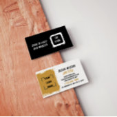 Business Card with QR Code | Black Modern Design Visitekaartje