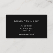 Business Card with QR Code | Black Modern Design Visitekaartje (Achterkant)