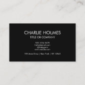 Business Card with QR Code | Black Modern Design Visitekaartje (Achterkant)