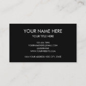 Business Card with QR Code | Black Modern Design Visitekaartje (Achterkant)