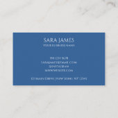 Business Card with QR Code | Blue Modern Design Visitekaartje (Achterkant)