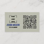 Business Card with QR Code | Modern Design Visitekaartje (Achterkant)
