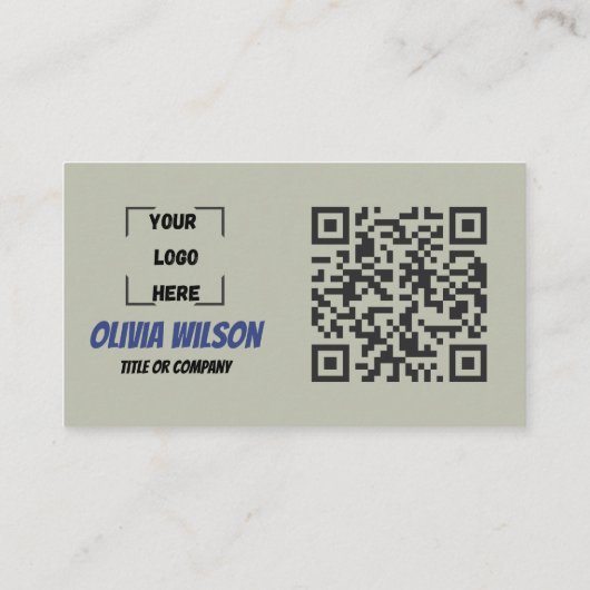 Business Card with QR Code |  Modern Design Visitekaartje (Achterkant)