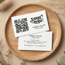 Business Card with QR Code | Simple Modern Design Visitekaartje