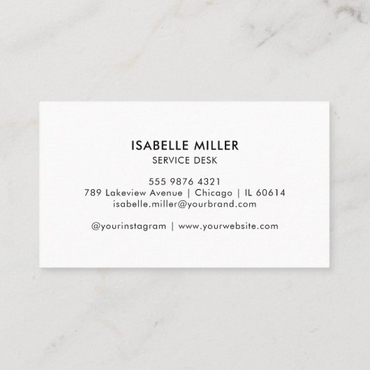 Business Card with QR Code | Simple Modern Design Visitekaartje (Achterkant)