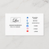 Business Card with QR Code Visitekaartje (Achterkant)