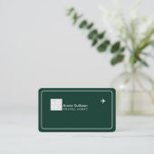 Business Card with Travel Agency Logo Visitekaartje (Staand voorkant)