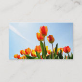 Business card with tulips visitekaartje (Voorkant)