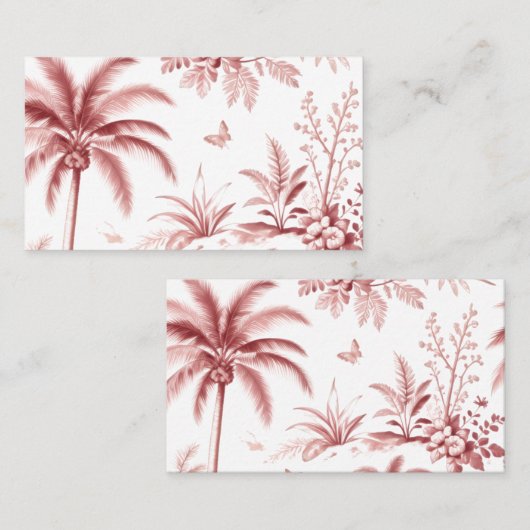 Business cards luxurious pink for business owners visitekaartje (Voorkant / Achterkant)