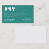 Business Cards Online voor tandheelkundige implant Visitekaartje (Voorkant / Achterkant)