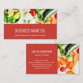 Business Cards Restaurant / Vine Red BG Visitekaartje (Voorkant / Achterkant)
