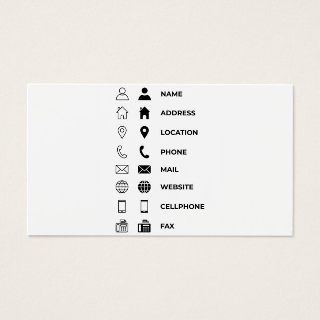 Business cards template  visitekaartje (Voorkant)