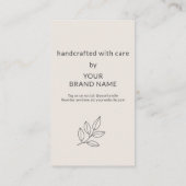 Business Care Instructions Blush Pink Small  Visitekaartje (Achterkant)