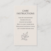 Business Care Instructions Blush Pink Small  Visitekaartje (Voorkant)