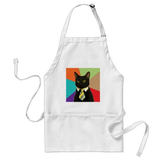 Business Cat Advice Animal Meme Standaard Schort (Voorkant)