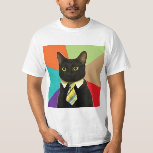 Business Cat Advice Animal Meme T-shirt (Voorkant)