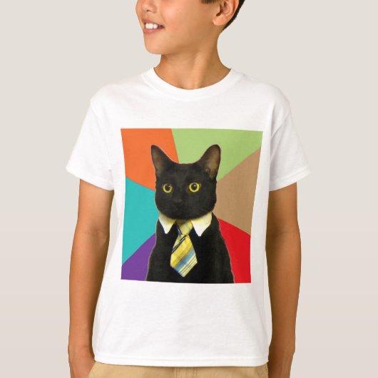 Business Cat Advice Animal Meme T-shirt (Voorkant)