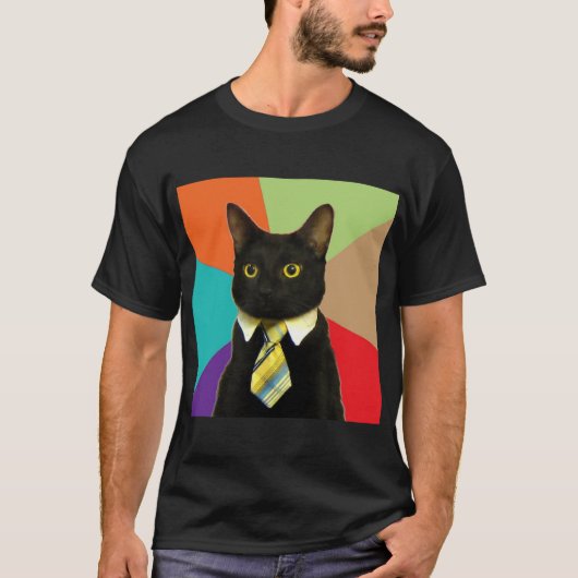 Business Cat Advice Animal Meme T-shirt (Voorkant)