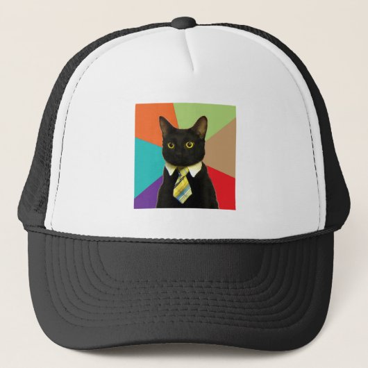 Business Cat Advice Animal Meme Trucker Pet (Voorkant)