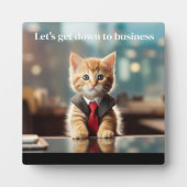 Business Cat Fotoplaat (Voorkant)