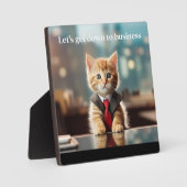 Business Cat Fotoplaat (Voorkant)
