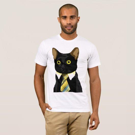 Business Cat Meme T-shirt (Voorkant volledig)