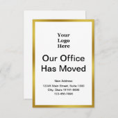 Business Change of Address Gold and White Sjabloon (Voorkant / Achterkant)