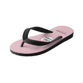Business Chic  Logo Dusty Roos Roze Kinder Teenslippers (Schuin)