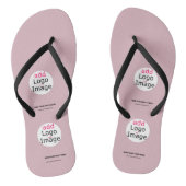 Business Chic  Logo Dusty Roos Roze Teenslippers (Voetbed)