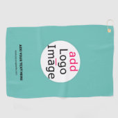 Business Chic  Logo Verse Mint Green Golfhanddoek (Horizontaal)