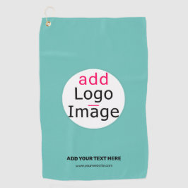 Business Chic  Logo Verse Mint Green Golfhanddoek