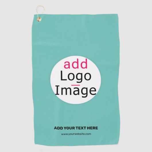 Business Chic  Logo Verse Mint Green Golfhanddoek (Voorkant)