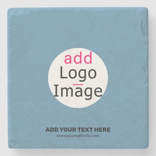 Business Chic Promo  Dusty Blue Stenen Onderzetter (Voorkant)