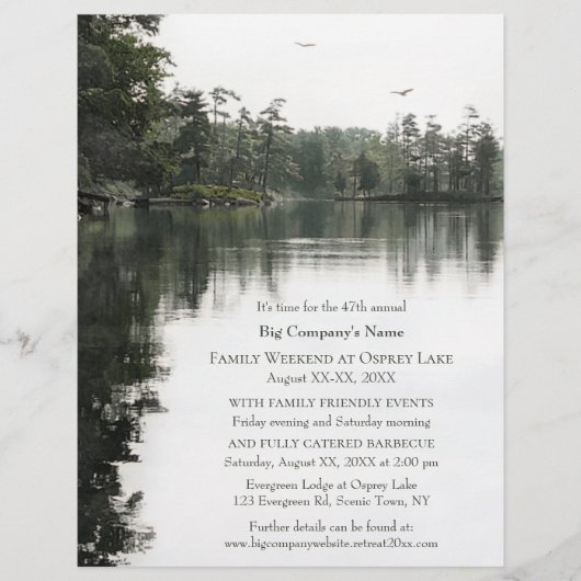 Business Church Rustic Weekend Family Retreat Flyer (Voorkant)