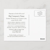 Business Church Weekend Camping Retreat aan het me Briefkaart (Achterkant)