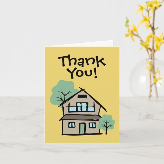 Business Client Appreciation House Hartelijk dank Kaart (Gele Bloem)