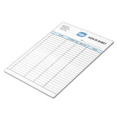 Business Client Sign In Sheet Template Notepad Notitieblok (Schuin)