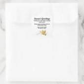 Business closed open dates awareness aankondiging vierkante sticker (Tas)