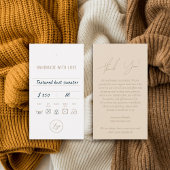 Business Clothing Dank u dat u Label ophangt met L Visitekaartje