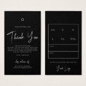 Business Clothing Dank u Logo Label Hang Label Visitekaartje (Voorkant /achterkant)
