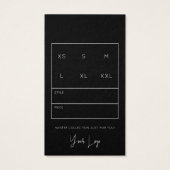 Business Clothing Dank u Logo Label Hang Label Visitekaartje (Achterkant)