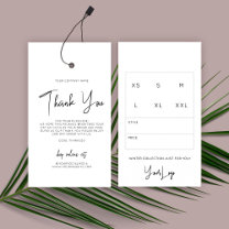 Business Clothing Dank u Logo Label Hang Label Visitekaartje