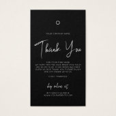 Business Clothing Dank u Logo Label Hang Label Visitekaartje (Voorkant)