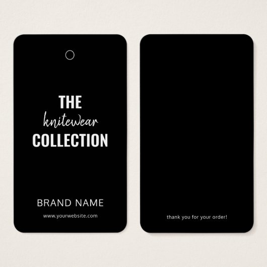 Business Clothing Modern Hang Label Visitekaartje (Voorkant /achterkant)