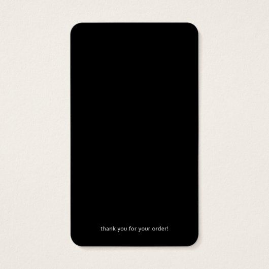 Business Clothing Modern Hang Label Visitekaartje (Achterkant)