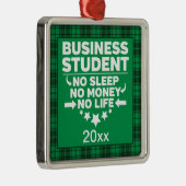 Business College Student Green Pset-programma's Metalen Ornament (Rechts)