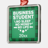 Business College Student Green Pset-programma's Metalen Ornament (Links)
