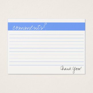 Business Commentaar-kaart Visitekaartje