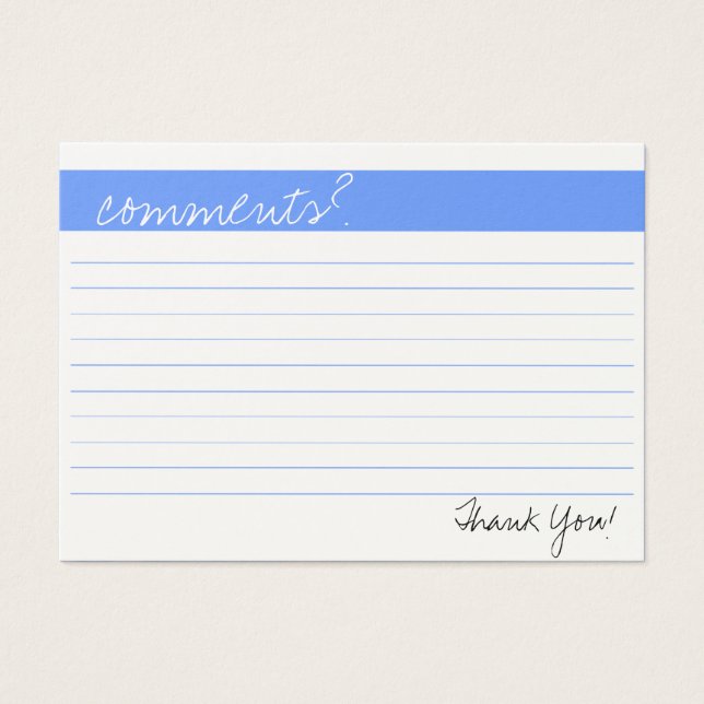 Business Commentaar-kaart Visitekaartje (Voorkant)